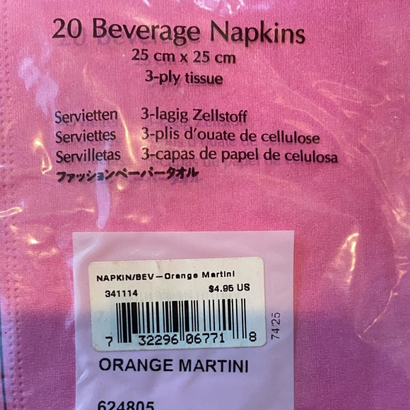 Brand new party napkins “The pickup” and “Orange Martini” by Design Design - Picture 3 of 7